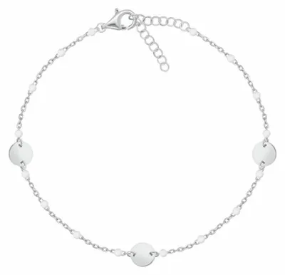 Produktbild von Dezentes silbernes Perlenarmband BRC181W