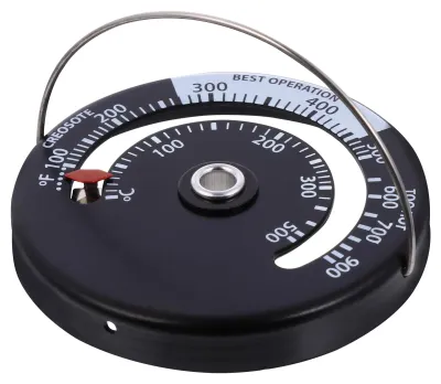 Produktbild von Magnetisches Kaminrohr-Thermometer - Aluminiumlegierung - Für Holzofen und Schornstein - Temperaturmessbereich bis 500°C