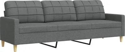 Produktbild von vidaXL 3-Sitzer-Sofa Dunkelgrau 210 cm Stoff