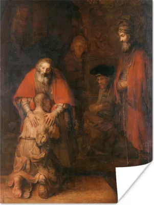 Produktbild von MuchoWow® Poster Die Rückkehr des verlorenen Sohnes - Rembrandt van Rijn 120x160 cm - Wandbilder