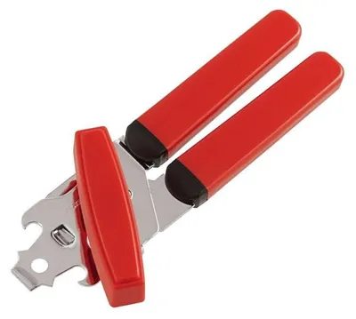 Obrázek produktu pro FACKELMANN 09141 Kleště na otevírání konzerv | 170 mm | pro leváky | stříbrné/červené