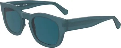 Produktbild von Elegante Damensonnenbrille in Blau mit rundem Acetatgestell