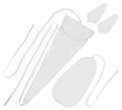 Produktbild von Saxophon Reinigungstuch Set - 4-teilig - Durchzieh-Reinigungstücher für Saxophon - Pflegetuch - Für Alt-, Tenor- und Sopransaxophon - cremefarben