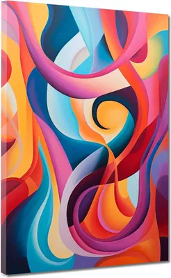 Produktbild von Colour Lines modern abstrakt Leinwandbild Wandbild Kunstdruck XL Wanddeko: 90x120x2cm