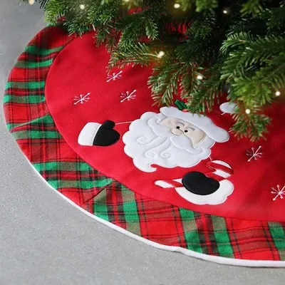 Produktbild von Unique Living - Weihnachtsbaumdecke Mickel - 90x90cm - Rot