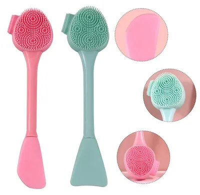 Produktbild von 2er Set Silikon Gesichtsbürste Maskenpinsel, hygienischer Kosmetikpinsel zum Auftragen von Gesichtsmasken, weich & leicht zu reinigen