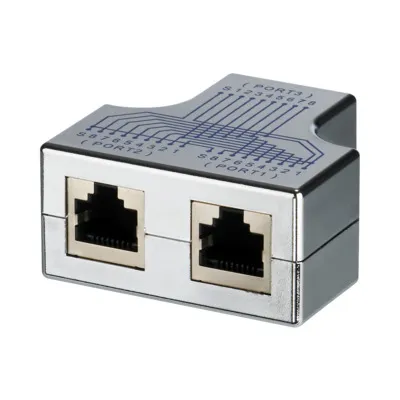 Produktbild von T-Modular-Adapter RJ45 Buchse/2xBuchse -- 1:1, geschirmt