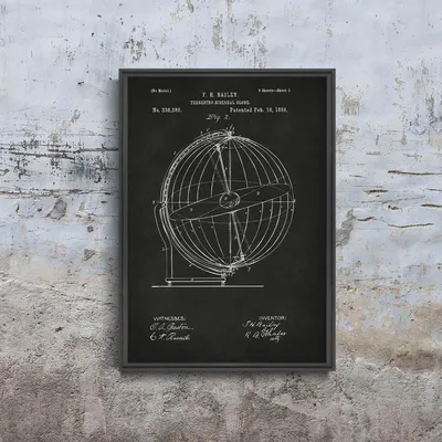 Produktbild von Poster - Canvas - Leinwand - 42 cm x 59,4 cm - Globus Patent