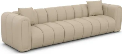Produktbild von Kunstleder 3-Sitzer Couch Amoria Beige