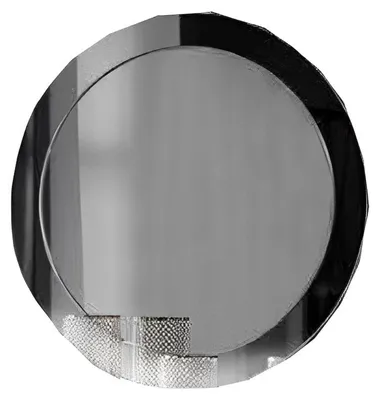 Produktbild von Schlafzimmer Spiegel Glas Grau Schminkspiegel Rund dekorativer Moderne Möbel