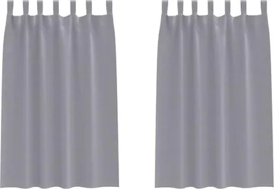 Immagine prodotto di vidaXL Tende oscuranti con anelli 2 pezzi Grigio chiaro 175 x 140 cm