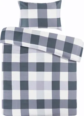 Produktbild von Bettwäsche Nevada 100-GB Blau 260cm x 220cm / 50cm x 75cm (2 Stk.)
