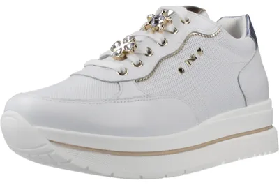 Image de Nero Giardini Deportivo Cordones Velvet Couleur Blanc