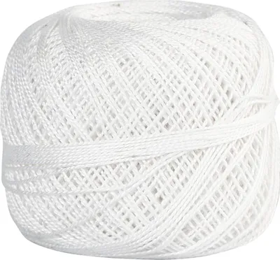 Immagine prodotto di Filato di cotone, mercerizzato, bianco, 20 g