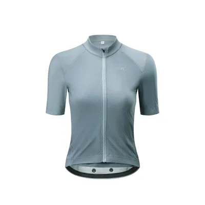 Produktbild von ROCKBROS TVI Damen Radtrikot Kurzarm 2-in-1 atmungsaktiv elastisch Fahrradtrikot für Rennrad und MTB Meeresblau EU Größe S