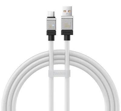 Obrázok produktu pre Kábel Baseus USB-A na USB-C 100W, 1 m - biely