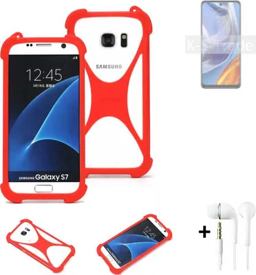 Produktbild von Handy-hülle + Kopfhörer kompatibel mit Motorola Moto E32s Schutz-hülle Bumper Silikon Schutz Hülle Cover Case Silikoncase Silikonbumper TPU