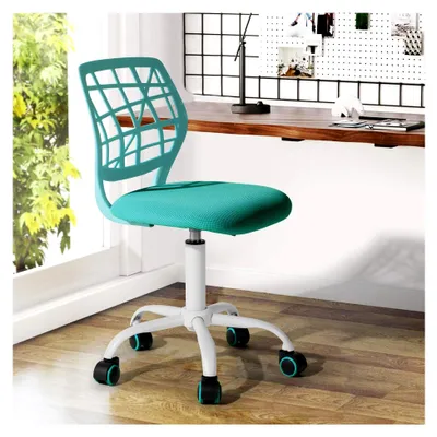 Produktbild von Bürostuhl ohne Armlehnen, ergonomischer Drehstuhl, höhenverstellbar, 44x40x74-86cm