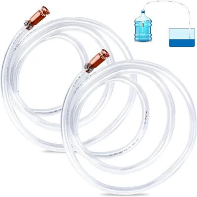 Produktbild von Ölabsaugpumpe mit Kupferdüse, 1,8m/2,5m PVC-Schlauch, tragbare Handpumpe zum Abpumpen von Kraftstoff, Diesel, Harnstoff – 2pcs