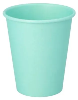 Productafbeelding van Drinkbeker, kartonnen "To Go" beker, 0,2 liter, diameter 8 cm, hoogte 9,2 cm, turquoise