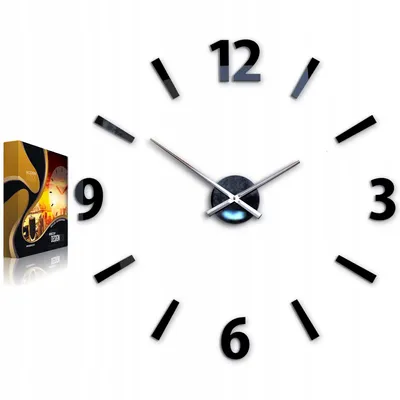 Produktbild von ModernClock, Uhr, wanduhr schwarz groß, wanduhr 75cm, Klaus, DIY, Wohnzimmeruhr