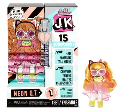 Produktbild von L.O.L. Surprise! J.K. Doll - Neon Q.T., Babypuppe, Weiblich, 4 Jahr(e), Mädchen, 88,9 mm, 390,909 g