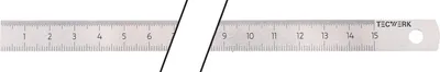 Produktbild von Tecwerk Stahlmaßstab rostfreier Stahl biegsam Teilung B = mm/1/2 mm  - 1 Stk.
