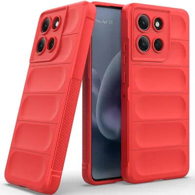 Image de Étui pour Motorola Moto G86 Power : étui de protection souple en TPU et silicone, résistant aux chocs, rouge