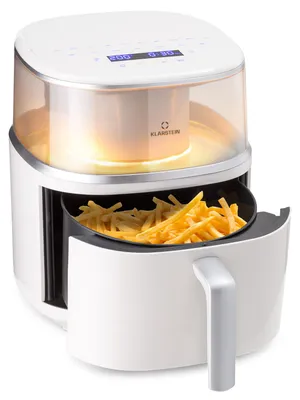 Obrázek produktu pro Horkovzdušná fritéza Klarstein, fritéza, XL fritéza s dotykovým ovládacím panelem, časovačem, nastavitelnou teplotou a 16 programy, horkovzdušná fritéza, bezolejová horkovzdušná fritéza 1500 W, 7,5 l