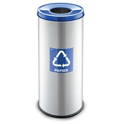 Produktbild von Alda Metall-Müll-Eimer Altpapier Abfall-Trennung 45 L Mülltonne 651C