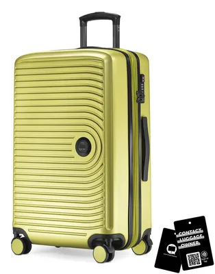 Immagine prodotto di Medium - valigia media + targhetta digitale, valigia da viaggio espandibile carrello bagagli da check-in 90L dimensione cintura 158 cm doppie ruote carrello TSA,felce