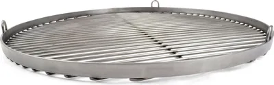 Zdjęcie produktu dla Ruszt do grilla ROUND - 80 cm wykonany ze stali nierdzewnej - Produkt wykonany ręcznie -  Germany z 3 pętlami do zawieszania