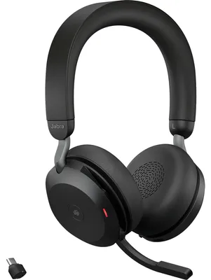 Zdjęcie produktu dla Jabra Evolve2 75, Bezprzewodowy, Biuro/centrum telefoniczne, 20 - 20000 Hz, 197 g, Zestaw słuchawkowy, Czarny