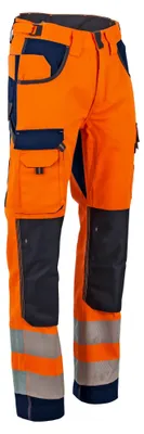 Image de Pantalon POLARISATION haute visibilité orange 55% coton 45% polyester T44 - LMA LEBEURRE - 1679-44