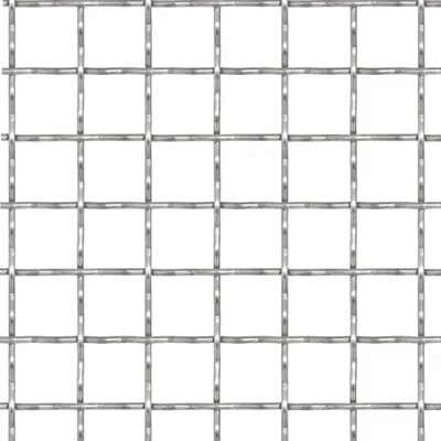 A close-up, seamless pattern of a metal grid or mesh.