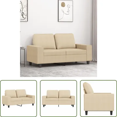 Produktbild von The Living Store 2-Sitzer-Sofa Creme 120 cm Stoff