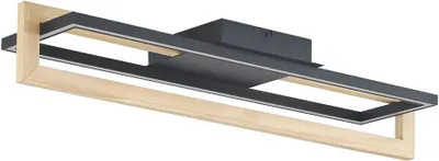 Produktbild von Lindby LED-Deckenleuchte Holamu, 80 cm, Holz