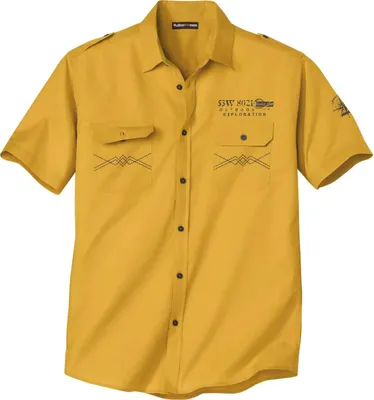 Productafbeelding van Atlas For Men - Pilootshirt voor heren, model AF835 (maat M), kleur oker