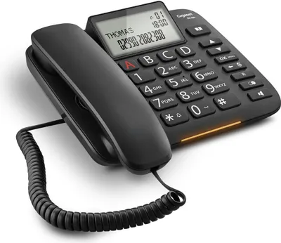 Produktbild von Gigaset DL380 Czarny Analogowy telefon biurkowy z zestawem głośnomówiącym i dużymi klawiszami