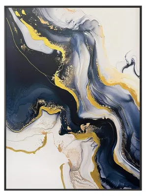 Immagine prodotto di STYLER, quadro su tela, 70x100 cm, elementi dipinti a mano, decorazione murale incorniciata, quadro per parete, arte moderna, ideale per soggiorno o camera da letto