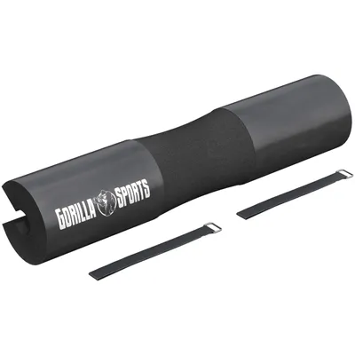 Produktbild von GORILLA SPORTS® Langhantel Polster Schwarz – 45x9,5cm Schaumstoff Pad rutschfest – Nackenpolster & Hip Thrust Pad für Kniebeugen & Lunges, Hip Thrust
