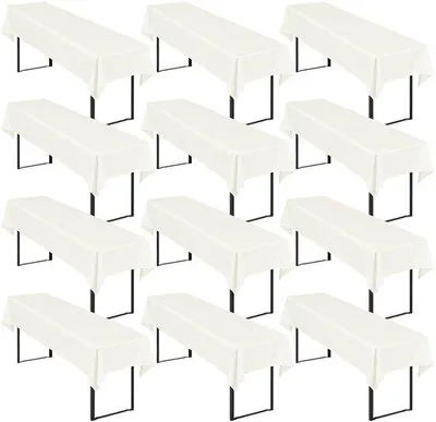 Immagine prodotto di Tovaglie rettangolari 250x100 cm, bianche, in poliestere, lavabili