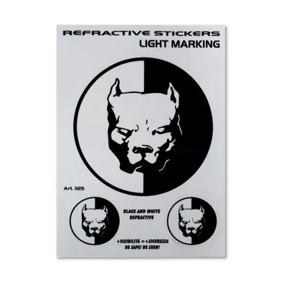 Zdjęcie produktu dla Naklejka odblaskowa Pitbull Naklejka 9 x 13 cm