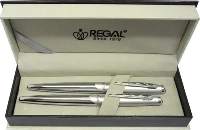 Immagine prodotto di Penna a sfera + roller Regal Themis argento - 25025RB
