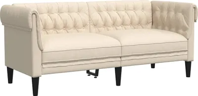 Produktbild von vidaXL 2-Sitzer-Sofa Chesterfield Leinen