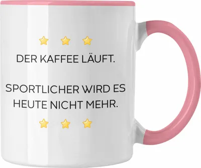 Produktbild von Trendation - Lustige Tasse mit Spruch für Frauen Männer Arbeit Büro Lustig Tassen Becher mit Sprüchen Kollegin Geschenk Sarkasmus Sport (Rosa)