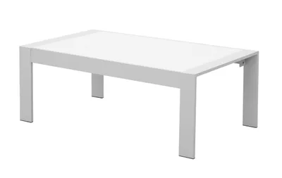 Produktbild von MeXo Gartenmöbel Aluminium, Sitzgruppe frei Kombination, (Tisch, Weiß), Indoor Outdoor Balkon Garten Terrasse Aluminiumrahmen