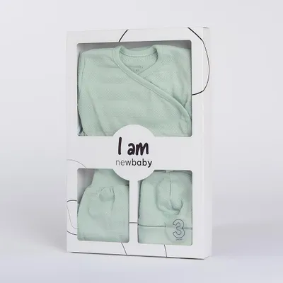 Zdjęcie produktu dla 3-częściowy komplet ciążowy New Baby I AM miętowy, rozmiar 56 (0-3m)