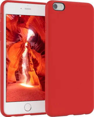 Produktbild von EAZY CASE Silikonhülle für Apple iPhone 6 / 6S Silikon Backcover Schutz in Rot
