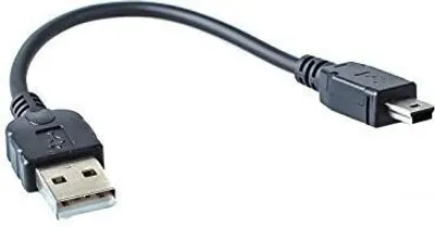 Produktbild von System-S USB 2.0 Kabel für USB-A auf USB Mini-B 5-Pin 10 cm System-S